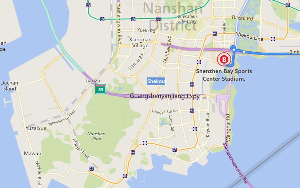 карта залив Shenzhen 
