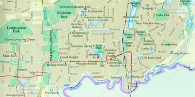 Карта Шэньчжэнь центр города